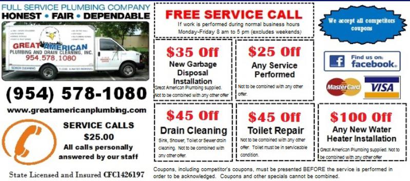 Fantastic Discounts on Plumbing Services in Sunrise
